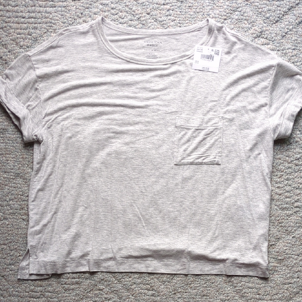 NWT American Eagle Soft and Sexy Oversized Short Sleeve Pocket Tee